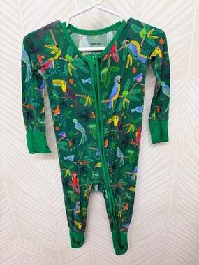 Little Sleepies Birds of a Feather Zippy Bamboo Romper 6-12 Months
